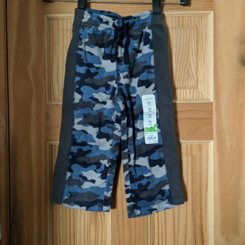 24M jumping beans camo fleece pants